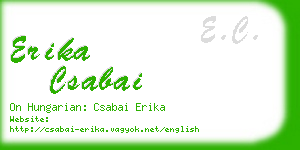 erika csabai business card